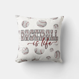 Coussin Le baseball est la vie