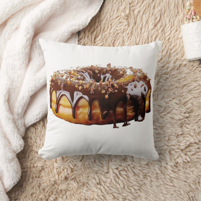Coussin Le beignet décadent de SlipperyJoe's recouvert d'u (Couverture)