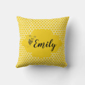 Coussin Le blanc jaune de bébé gaffent le miel de nid (Verso)