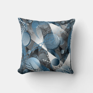 Coussin Le bleu et le gris. Abstraction.