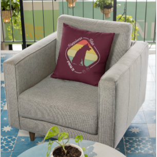 Coussin Le bonheur a des pattes design