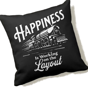 Coussin Le Bonheur fonctionne sur la disposition, Train à