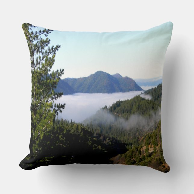Coussin Le brouillard matinal qui fait rage..... (Recto)