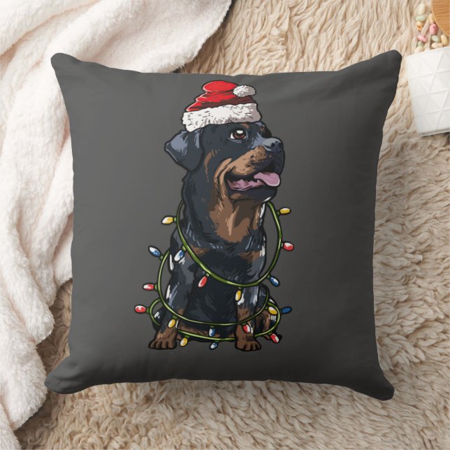Coussin Le cadeau de Noël de Rottweiler Les chiens de X-ma (Couverture)