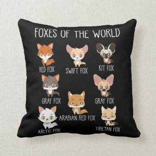 Coussin Le cadeau Foxes Of The World pour Fox Lover