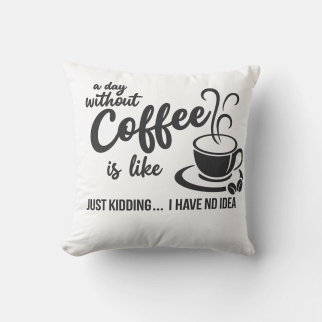 Coussin Le café est mon langage de l'amour – Citation pour (Recto)