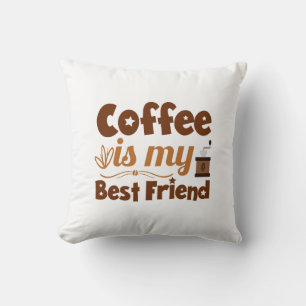 Coussin Le café est mon meilleur ami