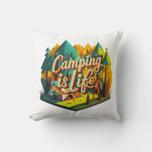 Coussin Le camping est la vie