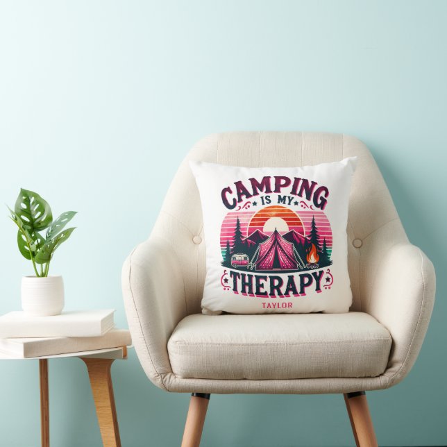 Coussin Le Camping Est Ma Thérapie (Chaise)