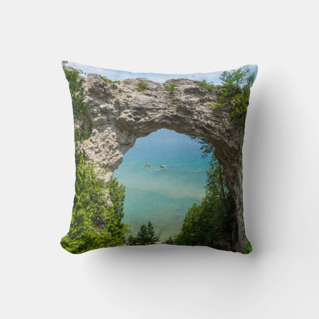 Coussin Le Canoë À Arch Rock (Recto)