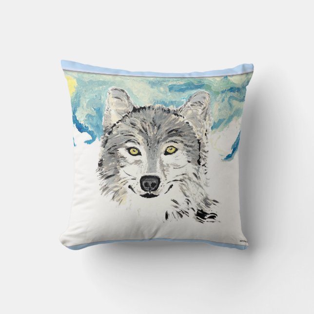 Coussin Le carreau de loup d'hiver (Recto)
