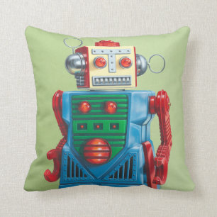 Coussin Le carreau de robot "d'optimiste éternel"