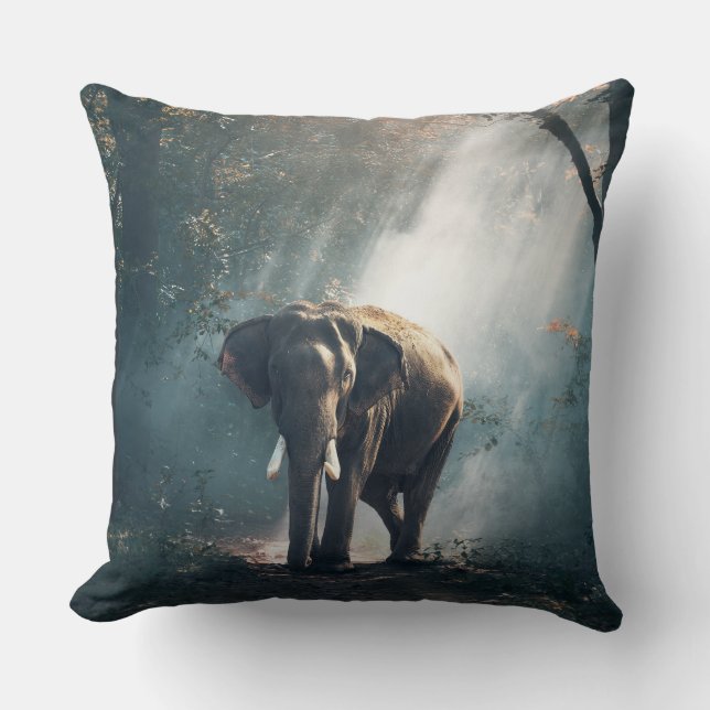 Coussin Le carreau d'éléphant asiatique de réunion (Recto)