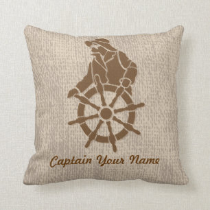 Coussin Le carreau du capitaine personnalisable de bateau