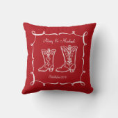 Coussin Le carreau du couple de bottes de cowboy (Verso)