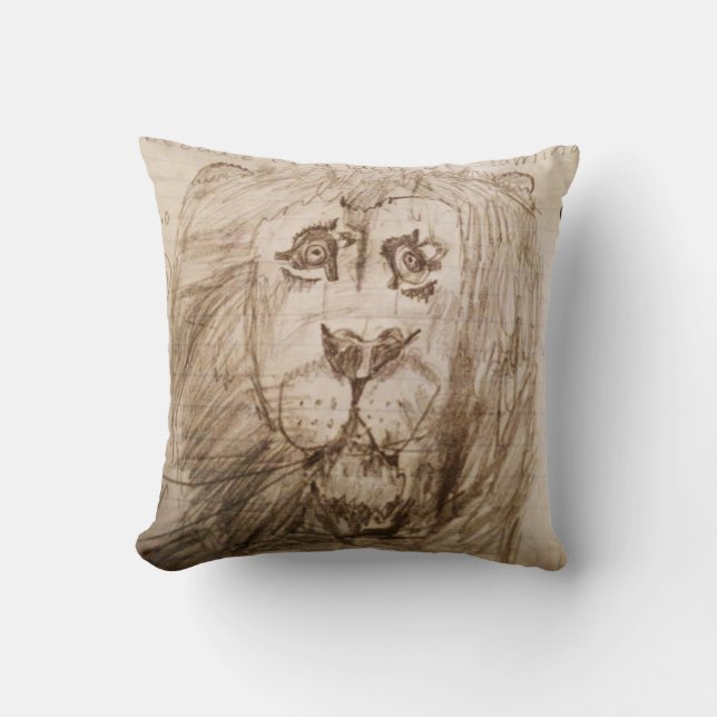 Coussin Le carreau majestueux de lion (Recto)