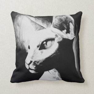 Coussin Le carreau original d'art de chat de Sphynx