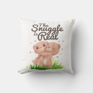 Coussin Le casse-croûte est de vrais mignons câlins d'ours