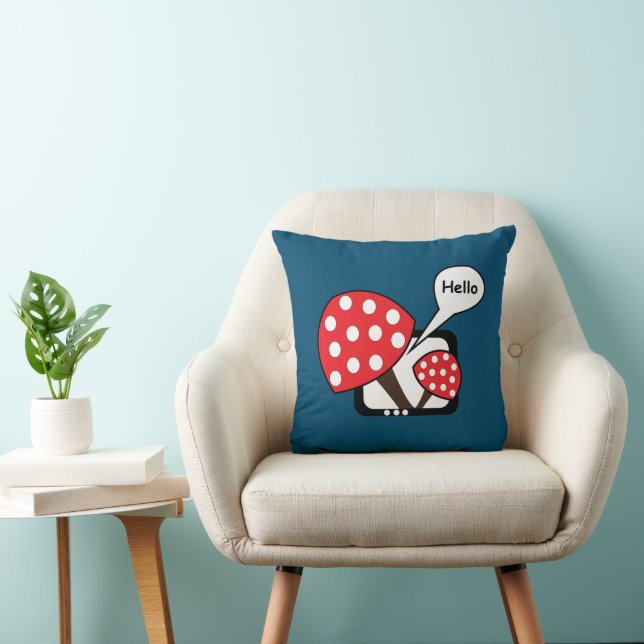 Coussin Le Champion Rouge Dit Bonjour À La Télévision (Chaise)