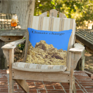 Coussin Le changement climatique s'occupe de l'environneme