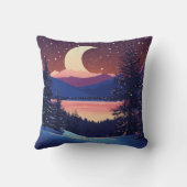 Coussin Le charme nocturne de l'hiver (Verso)