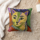 Coussin Le chat à rayure verte – Inspiré du Fauvisme de Ma (Couverture)