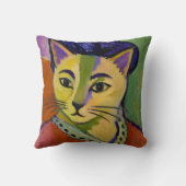 Coussin Le chat à rayure verte – Inspiré du Fauvisme de Ma (Verso)