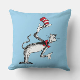 Coussin Le Chat Chapeauté s'incline