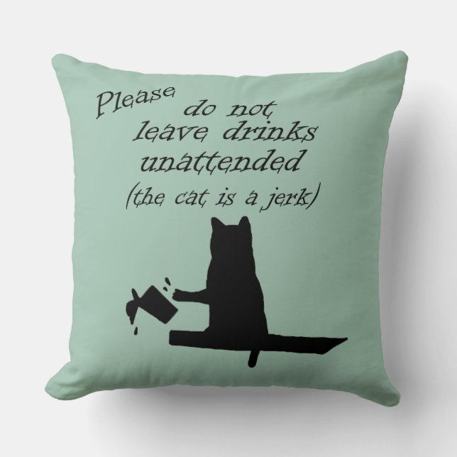 Coussin Le chat est un Jerk (Recto)