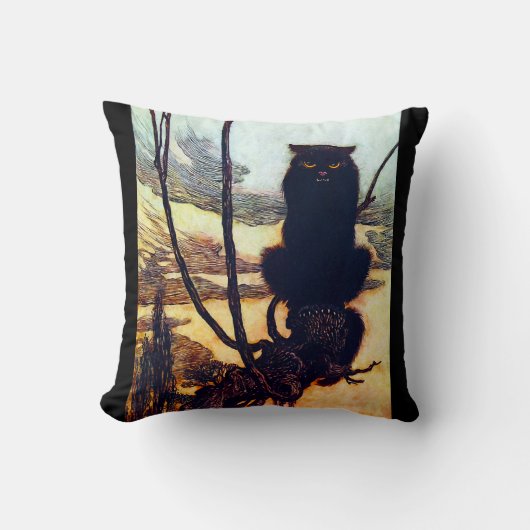 Coussin Le chat noir (Recto)