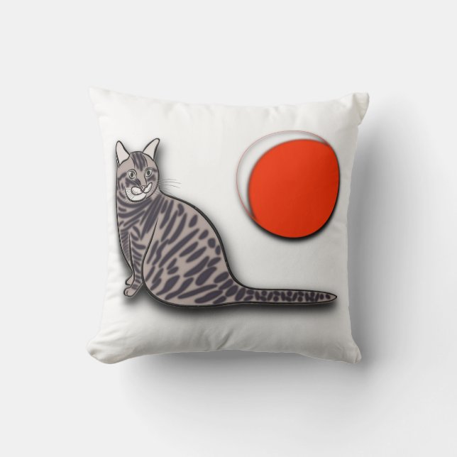 Coussin Le chat rencontre la Pleine lune (Recto)