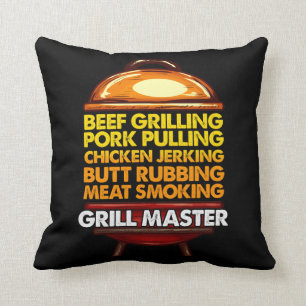 Coussin Le chef cuisinier du barbecue La viande d'été Fu