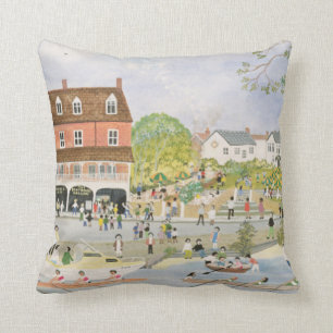 Coussin Le chemin de halage la Walton-sur-Tamise