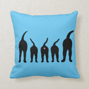 Coussin Le chien aboute la silhouette