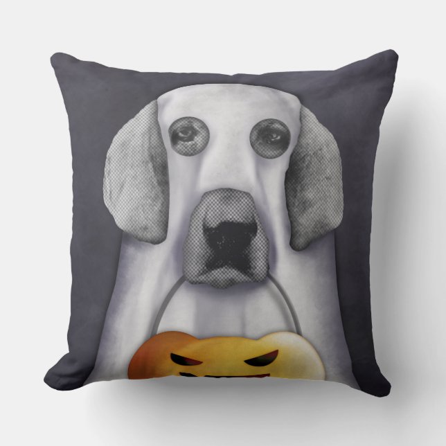 Coussin Le chienchien peuh devient un fantôme (Recto)