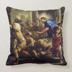 Coussin Le Christ conduisant les négociants par le temple