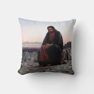 Coussin Le Christ dans le désert, Ivan Kramskoi