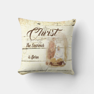Coussin Le Christ Sauveur est né 
