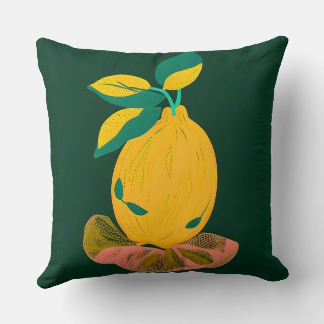 Coussin Le citron est sorti de la poche (Verso)