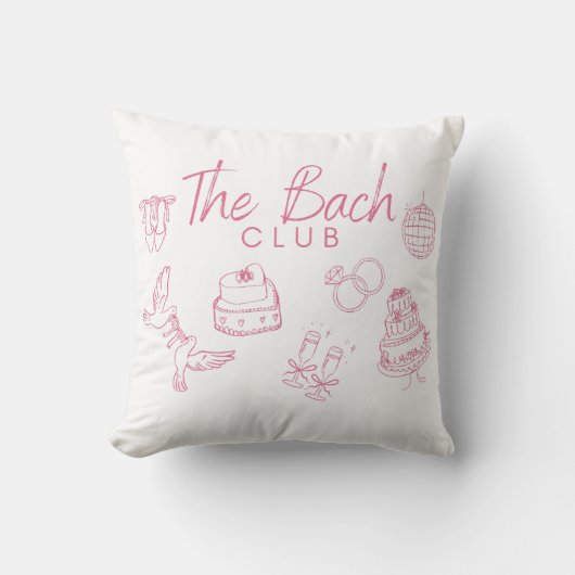 Coussin Le Club Bach - Conception d'enterrement de vie de (Recto)