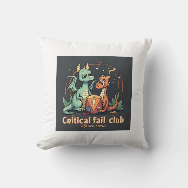 Coussin Le Club de l'Échec Critique (Recto)
