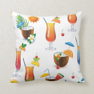 Coussin Le cocktail tropical boit le carreau décoratif