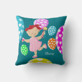 Coussin Le coeur personnalisé de petit gâteau de (Verso)