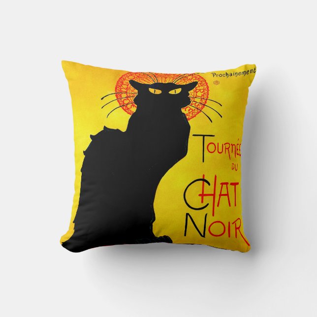 Coussin Le Conversation Noir Vintage (Recto)