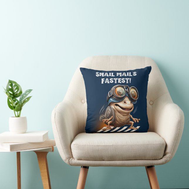 Coussin Le courrier d'escargot le plus rapide (Chaise)