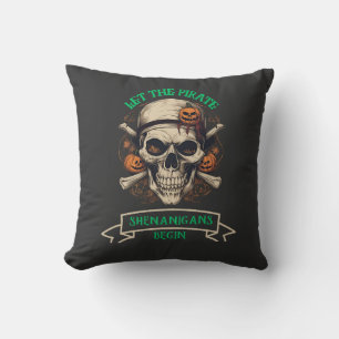 Coussin Le Crâne D'Halloween Laisser Commencer Les Shenani