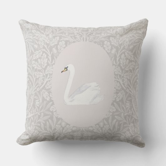 Coussin Le Cygne, nurserie vintage  (Recto)