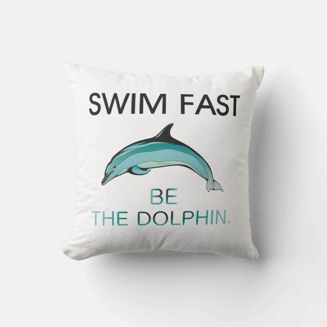 Coussin Le dauphin SUPÉRIEUR de bain jeûnent (Recto)