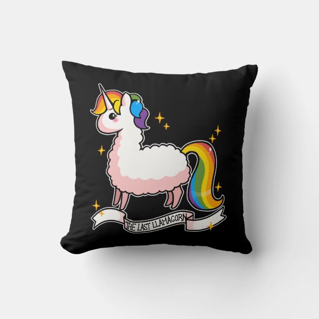 Coussin Le dernier Llamacorn (Recto)