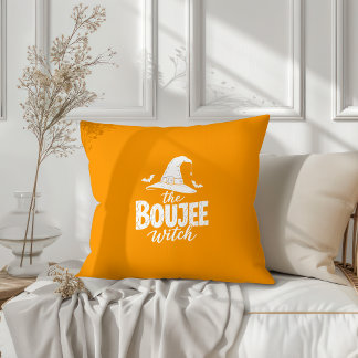 Coussin Le design Halloween assorti de la sorcière Boujee